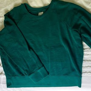 Jcrew vintage fleece emerald green sweatshirt